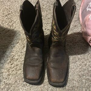 Justin steel toe boots like new size 12D